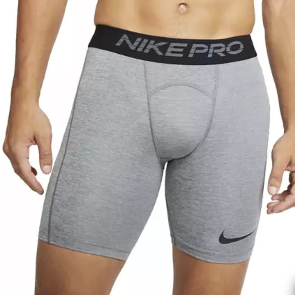 Mens nike pro compression dri-fit shorts size small, gray, new